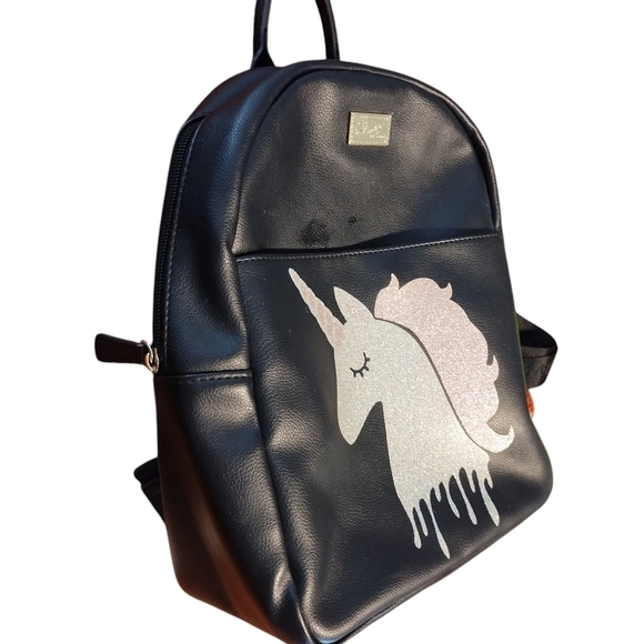 ILuv Betsey Johnson Black Backpack with Unicorn Design - Picture 10 of 12